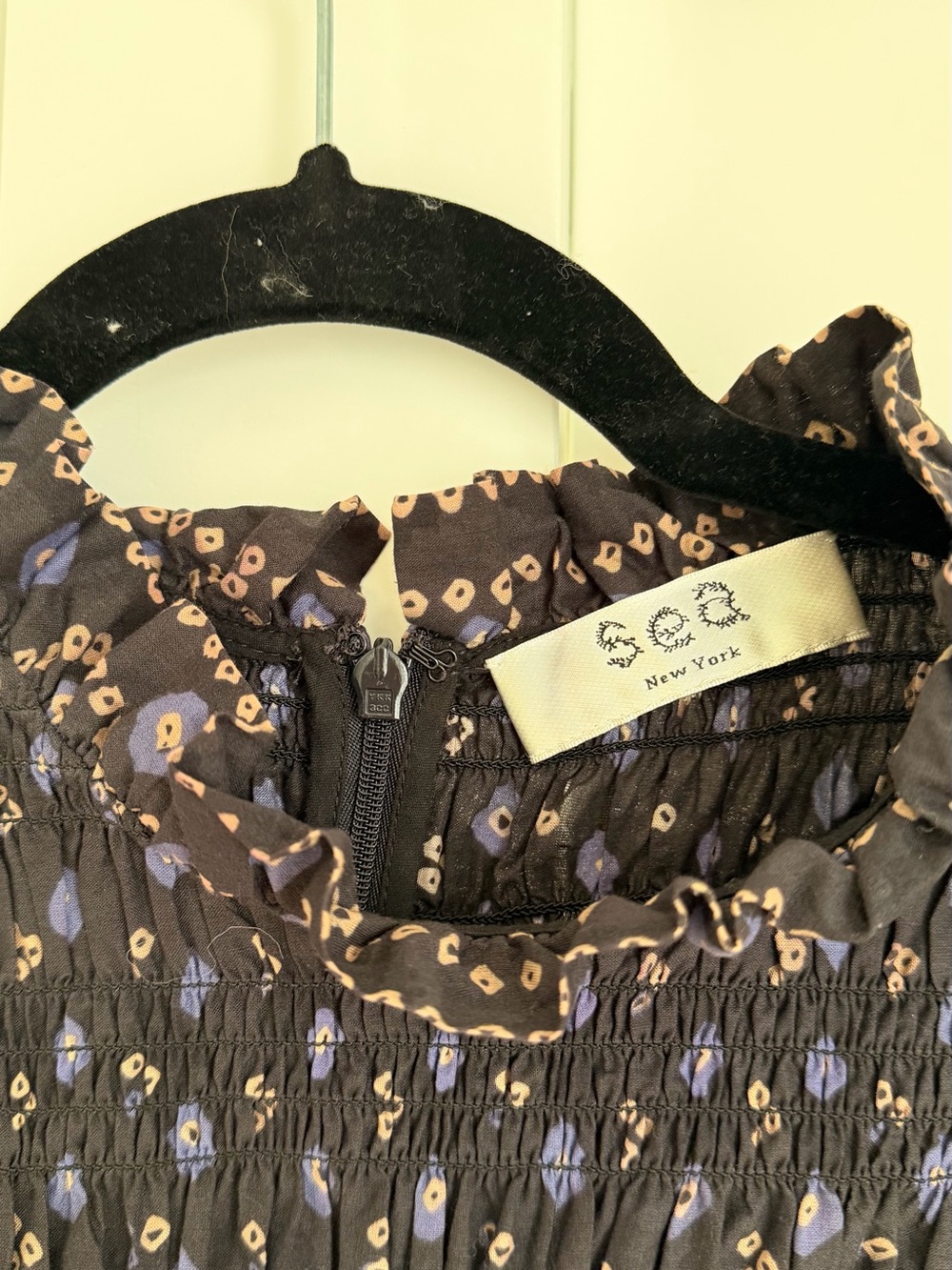 Sea New York Black Maxi Dress with Gold and Blue Print - Picture 2 of 3
